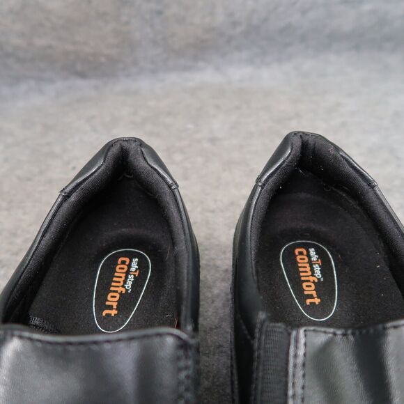 safeTstep Shoes Womens 8 Slip On Clog Work Comfort Uniform Slip Resistant Black